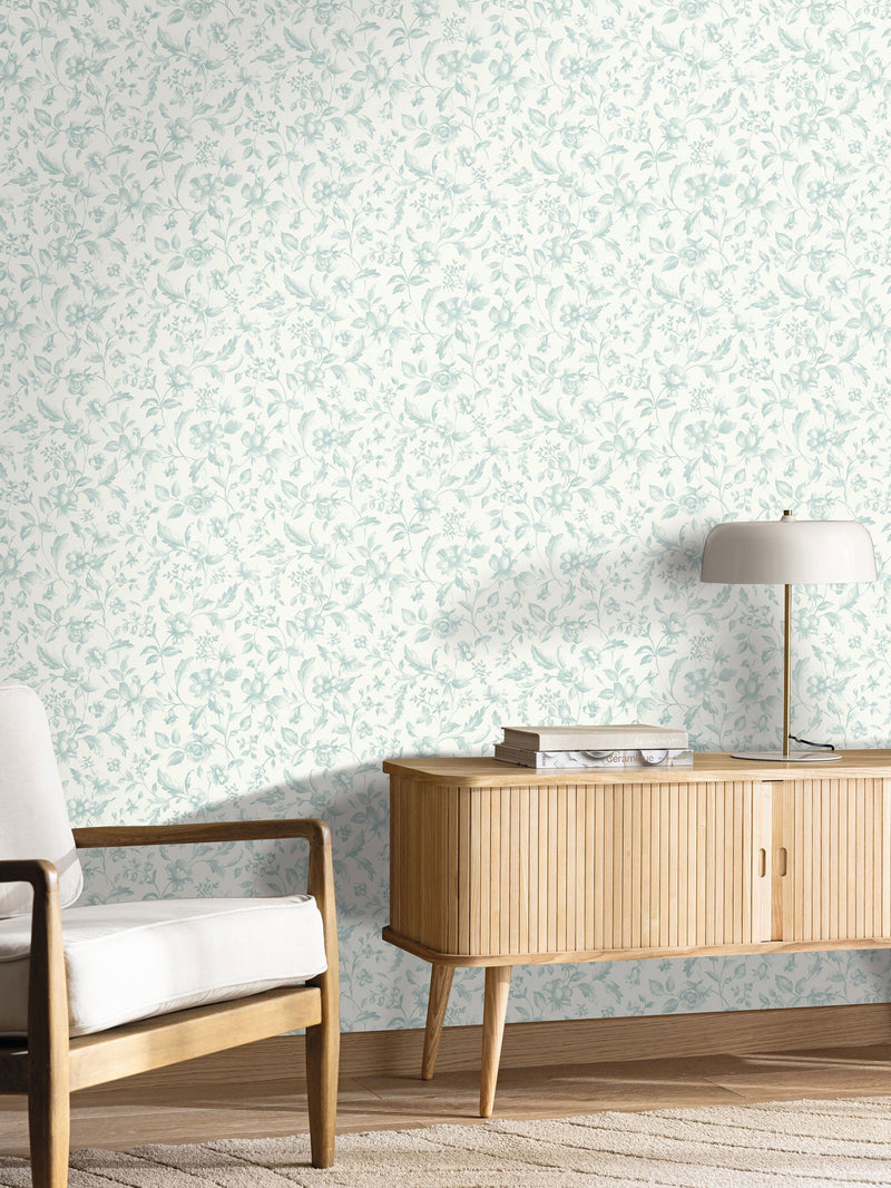 BLS107506000 Pastelia Bleu Fumee Wallpaper by Caselio