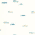 Pick Up Bleu Beige Happy Kids Club Wallpaper by Caselio