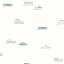 Pick Up Bleu Beige Happy Kids Club Wallpaper by Caselio