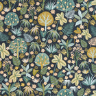 Magic Forest Bleu Nuit Happy Kids Club Wallpaper by Caselio