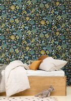 Magic Forest Bleu Nuit Happy Kids Club Wallpaper by Caselio