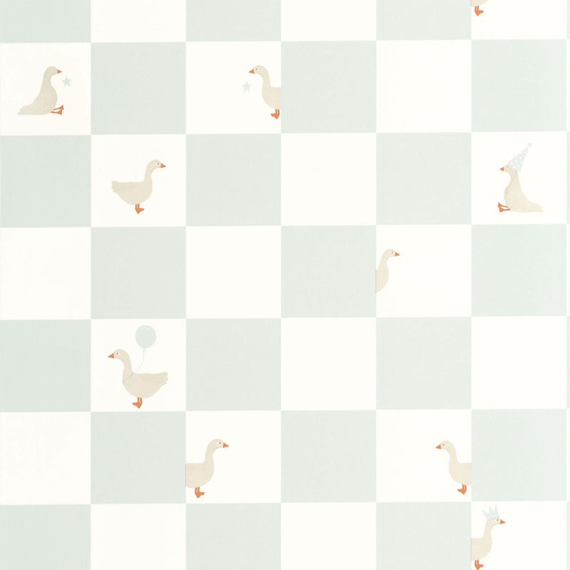 Goose Bleu Clair Happy Kids Club Wallpaper by Caselio