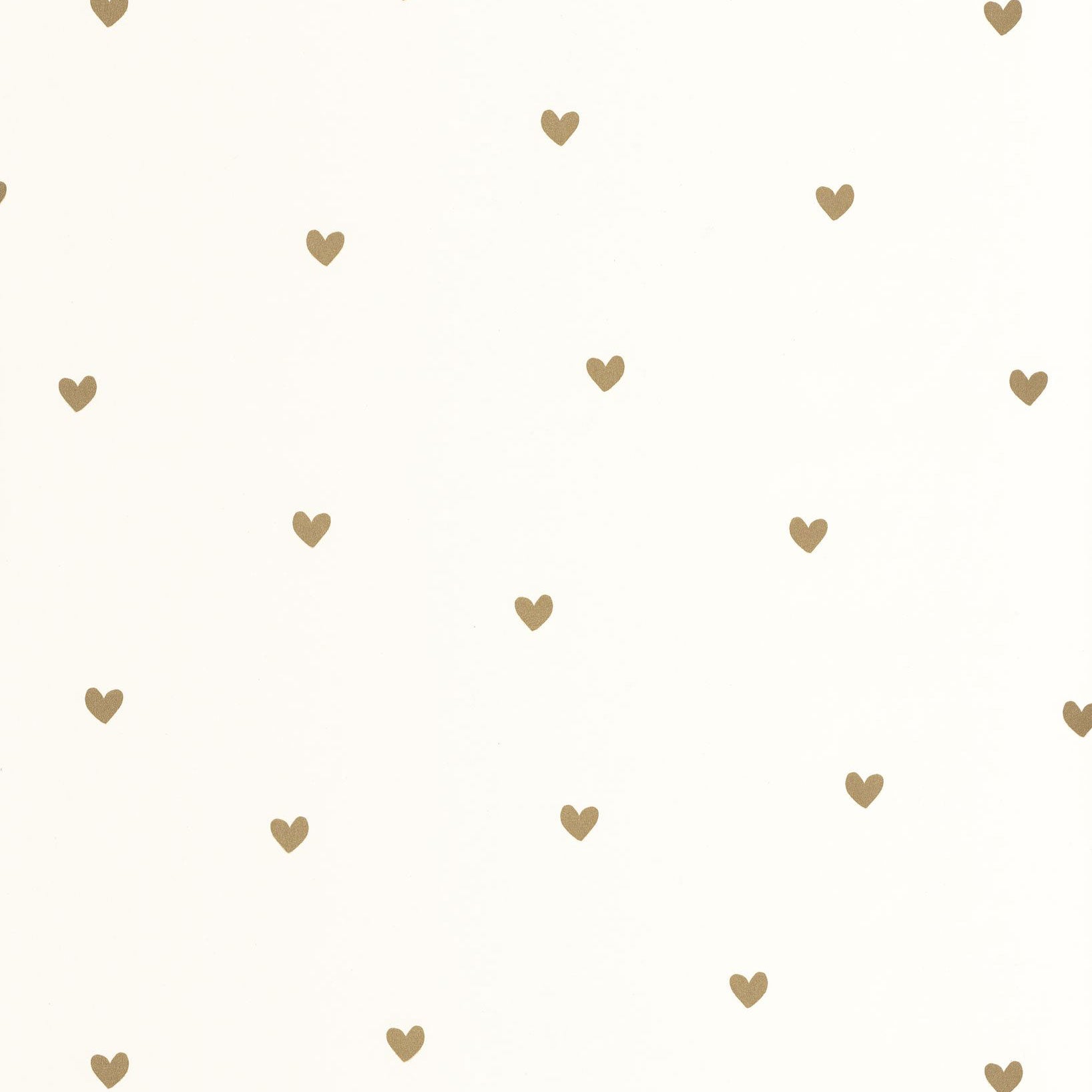 Sweet Hearts Blanc Or Happy Kids Club Wallpaper by Caselio