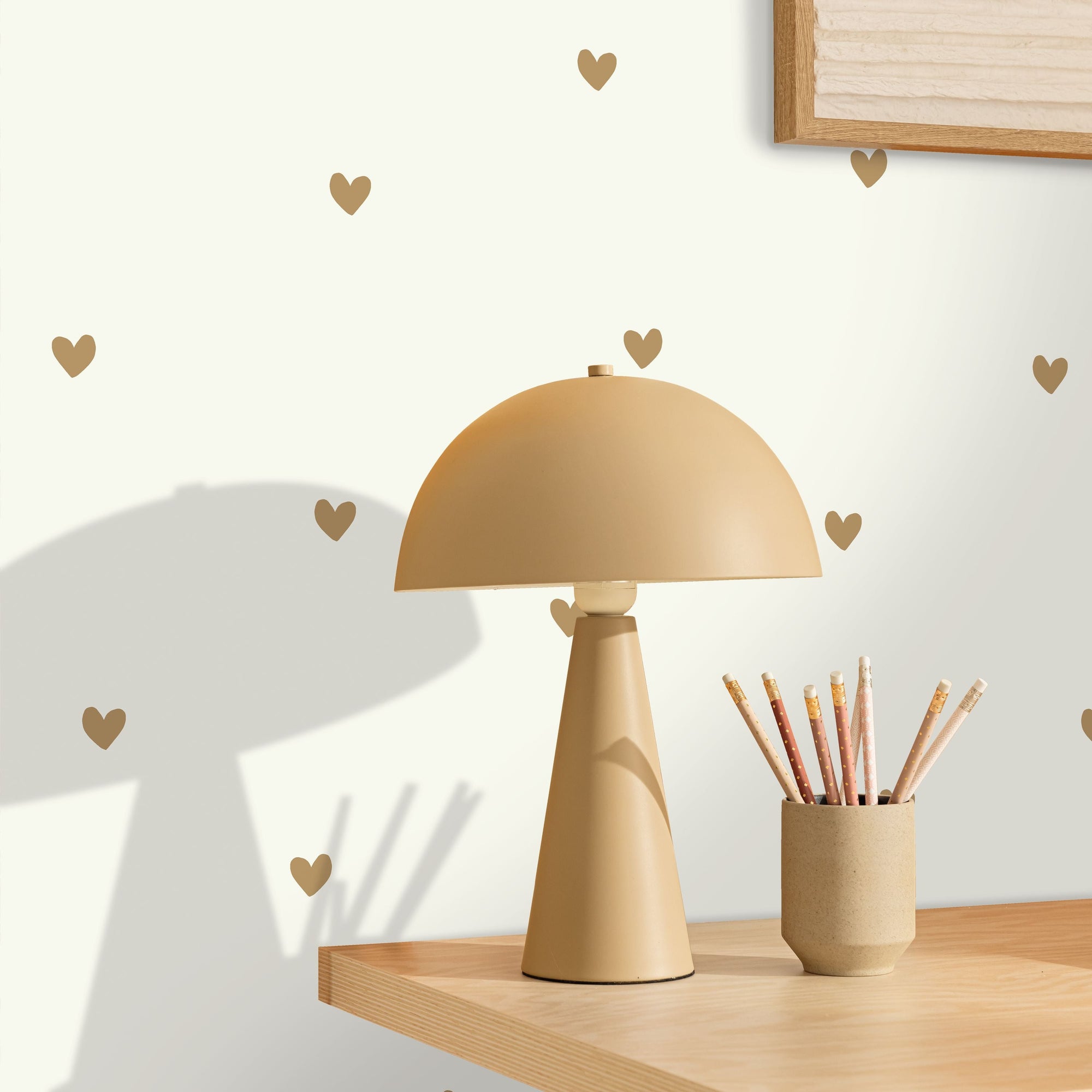 Sweet Hearts Blanc Or Happy Kids Club Wallpaper by Caselio