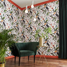 107603 Perch White Hybrid Wallpaper by Graham and Brown