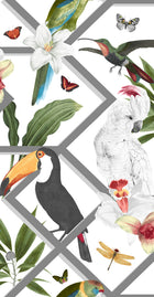 107603 Perch White Hybrid Wallpaper by Graham and Brown