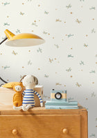 Funny Planes Blanc Bleu Happy Kids Club Wallpaper by Caselio