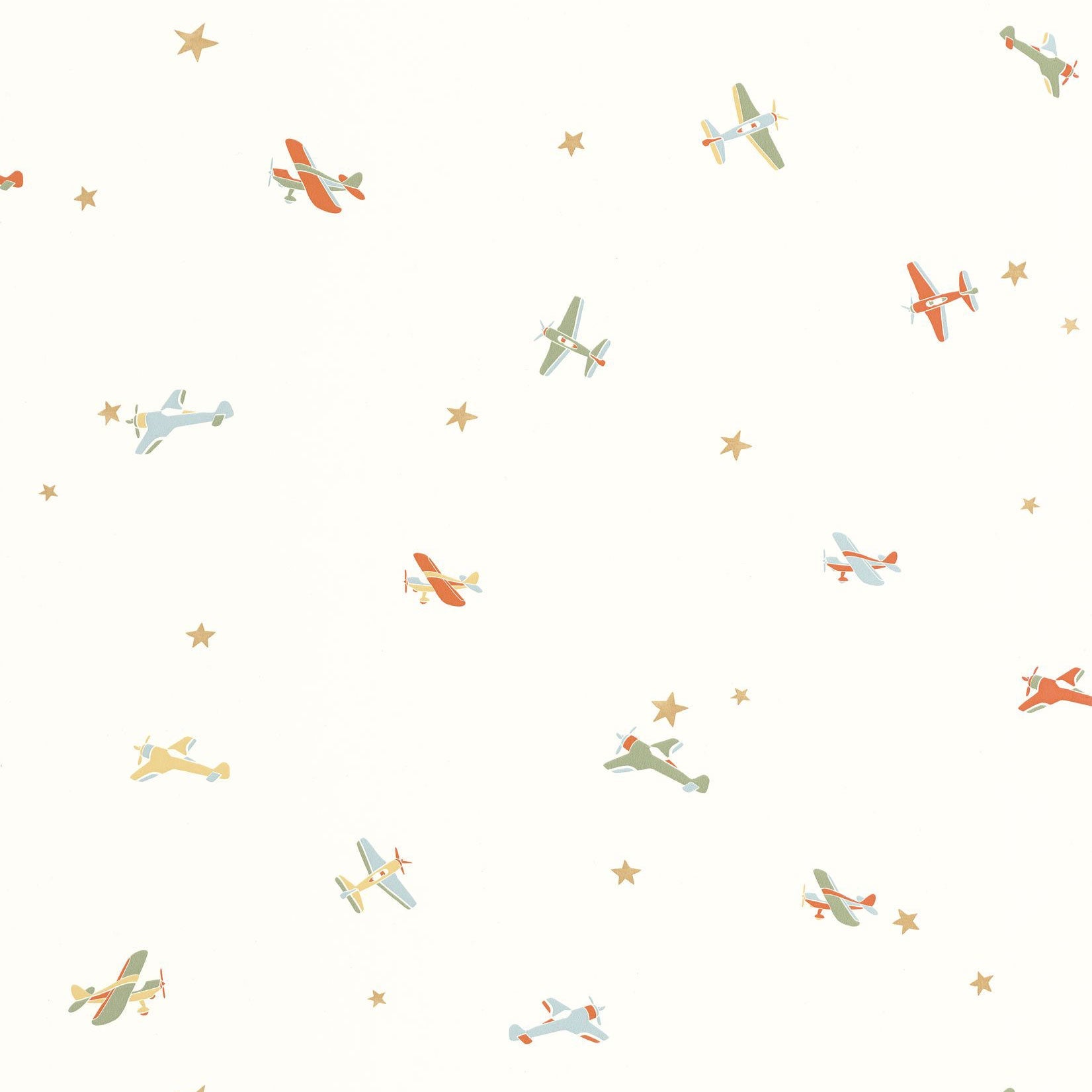 Funny Planes Multicouleurs Happy Kids Club Wallpaper by Caselio