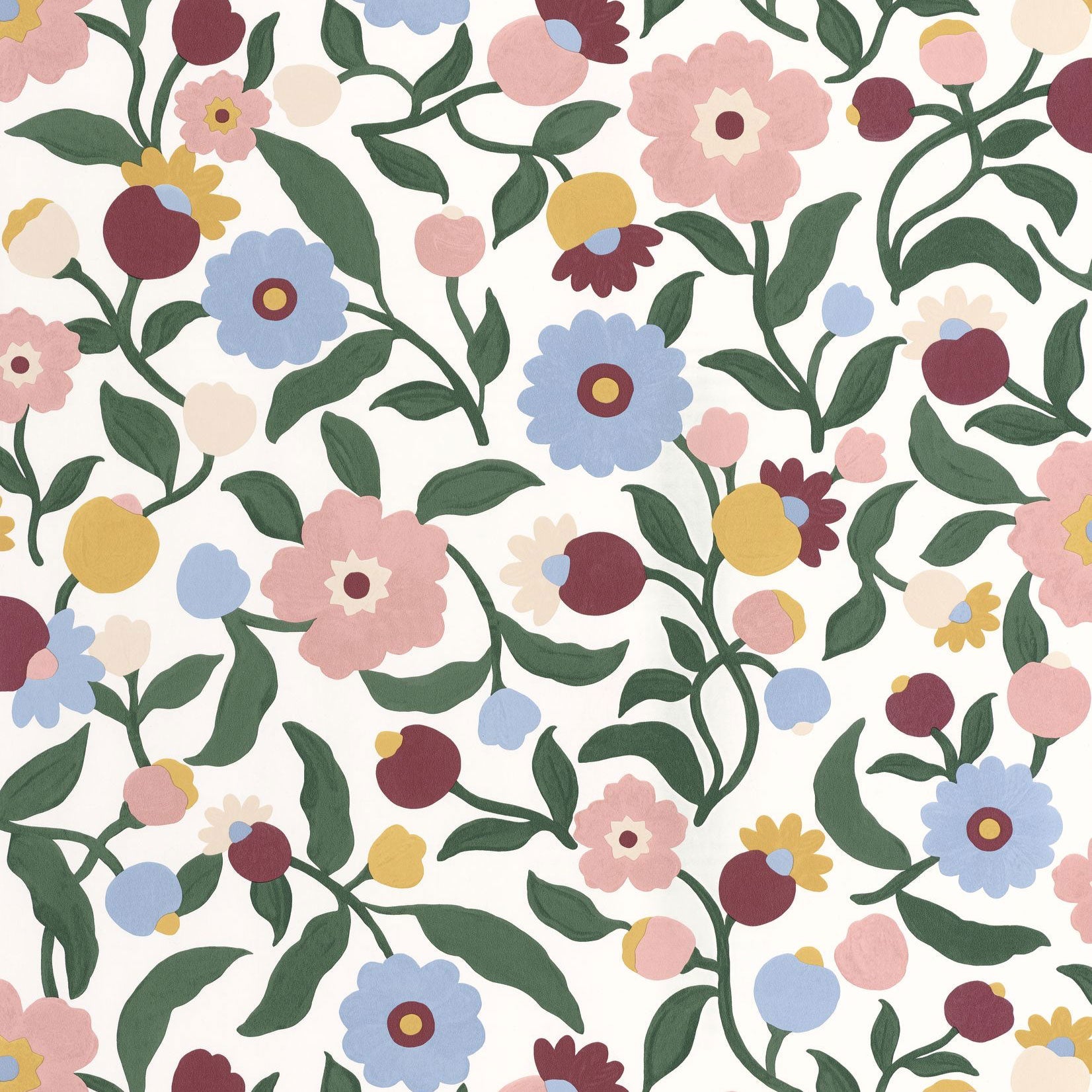 Capucine Violet Happy Kids Club Wallpaper by Caselio