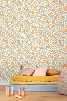 Capucine Vert Happy Kids Club Wallpaper by Caselio