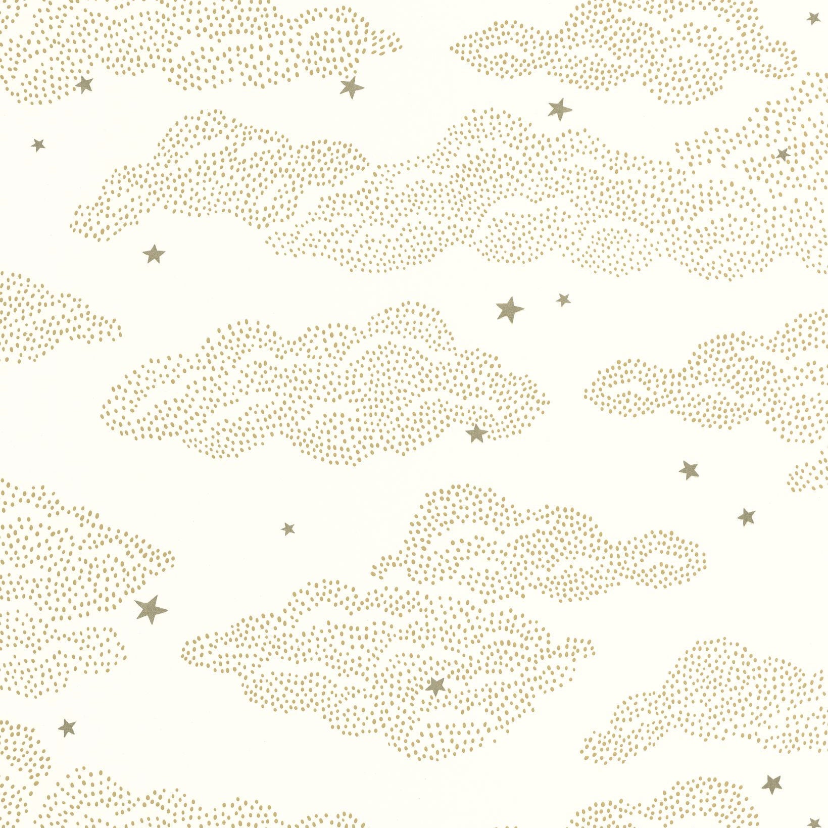 Little Sky Blanc Or Happy Kids Club Wallpaper by Caselio
