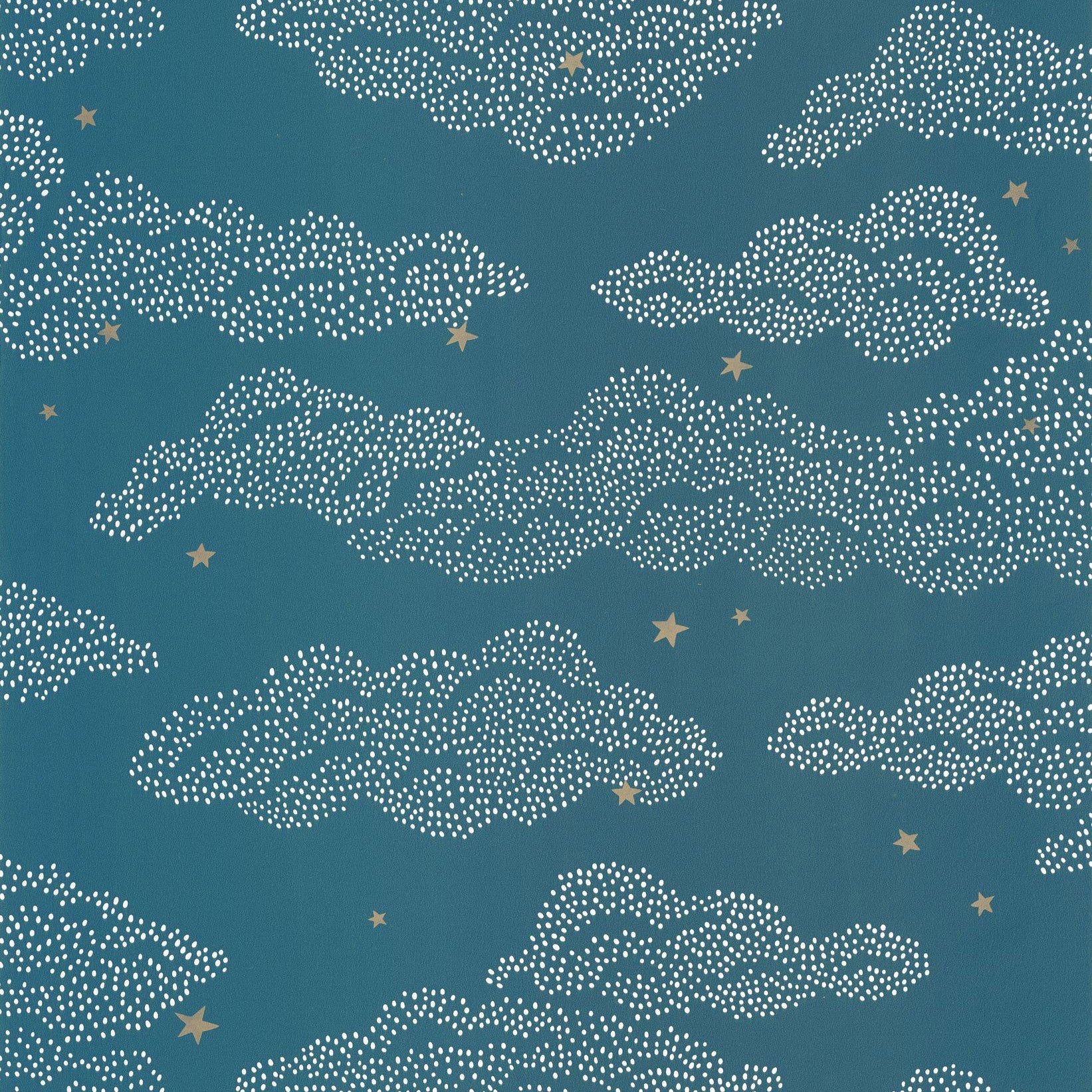 Little Sky Bleu Nuit Happy Kids Club Wallpaper by Caselio