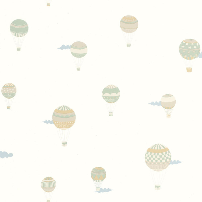 Balloon Adventure Beige Happy Kids Club Wallpaper by Caselio