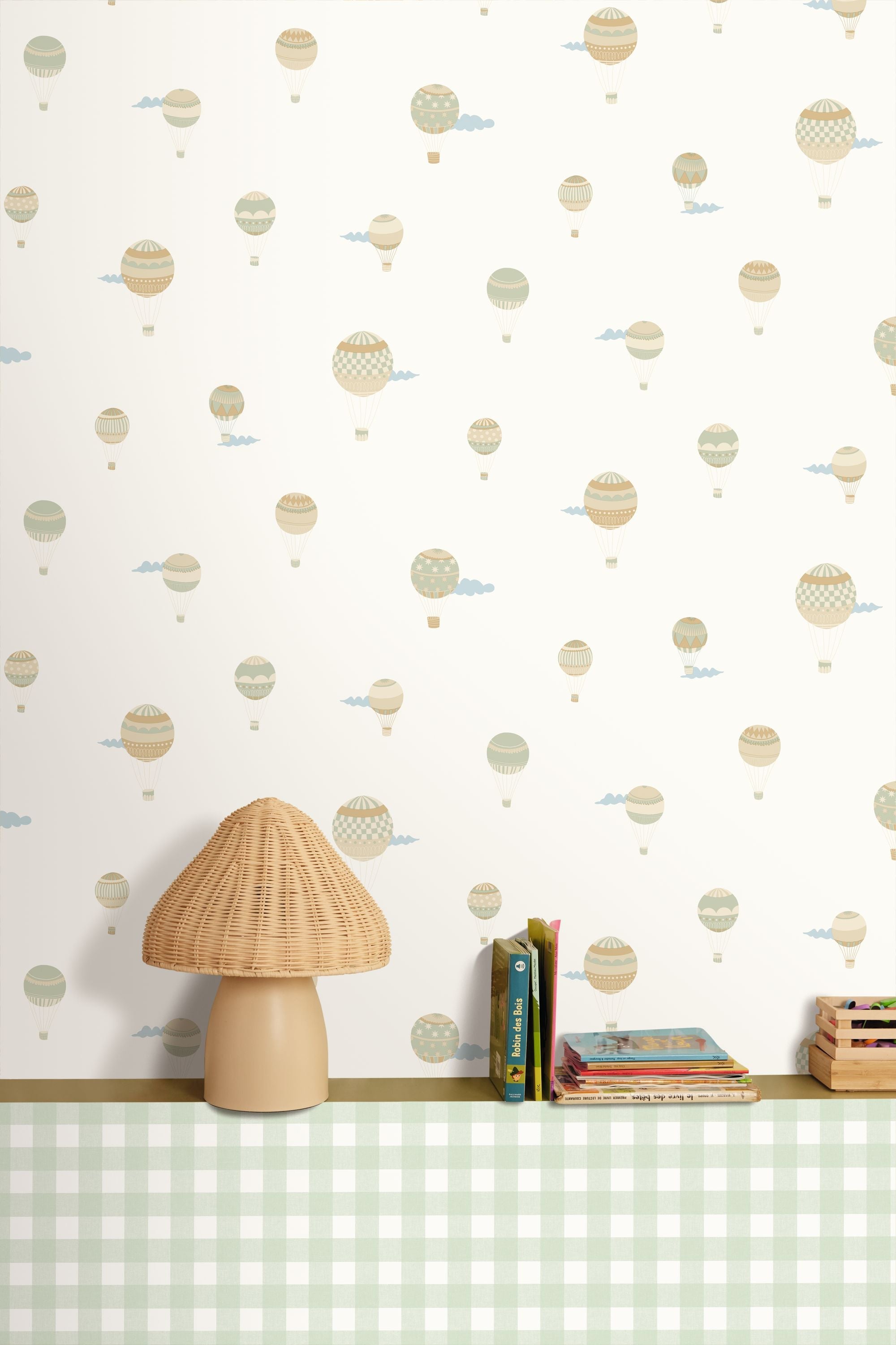 Balloon Adventure Beige Happy Kids Club Wallpaper by Caselio