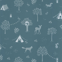 Scouty Bleu Nuit Happy Kids Club Wallpaper by Caselio