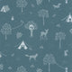 Scouty Bleu Nuit Happy Kids Club Wallpaper by Caselio