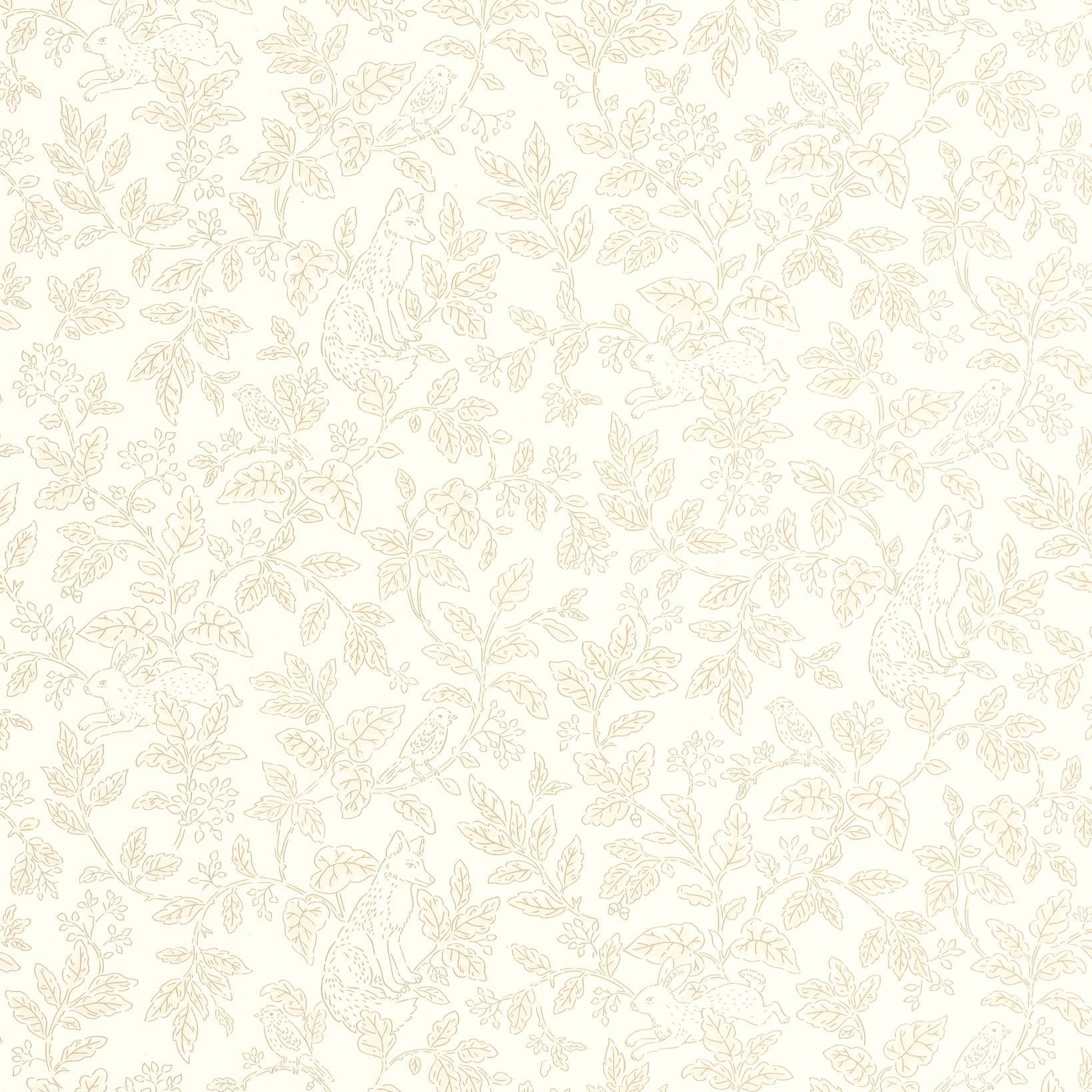 Mini Wood Beige Happy Kids Club Wallpaper by Caselio