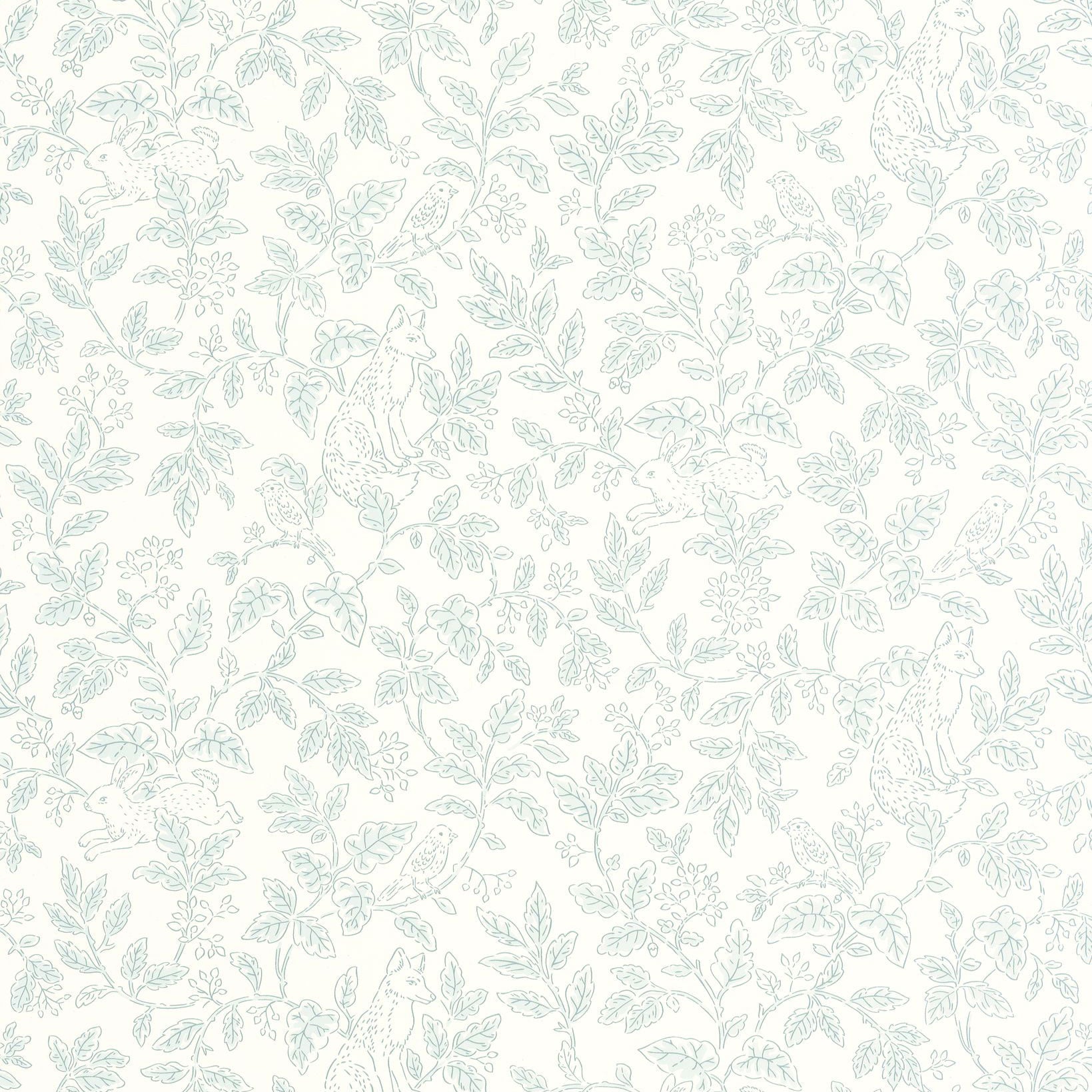 Mini Wood Bleu Happy Kids Club Wallpaper by Caselio