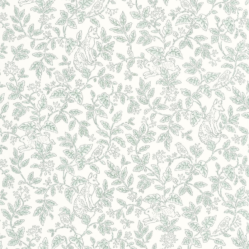Mini Wood Vert Happy Kids Club Wallpaper by Caselio