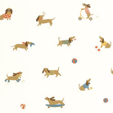 Teckel Rouge Bleu Happy Kids Club Wallpaper by Caselio