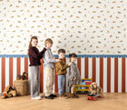 Teckel Rouge Bleu Happy Kids Club Wallpaper by Caselio