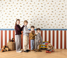 Teckel Rouge Bleu Happy Kids Club Wallpaper by Caselio