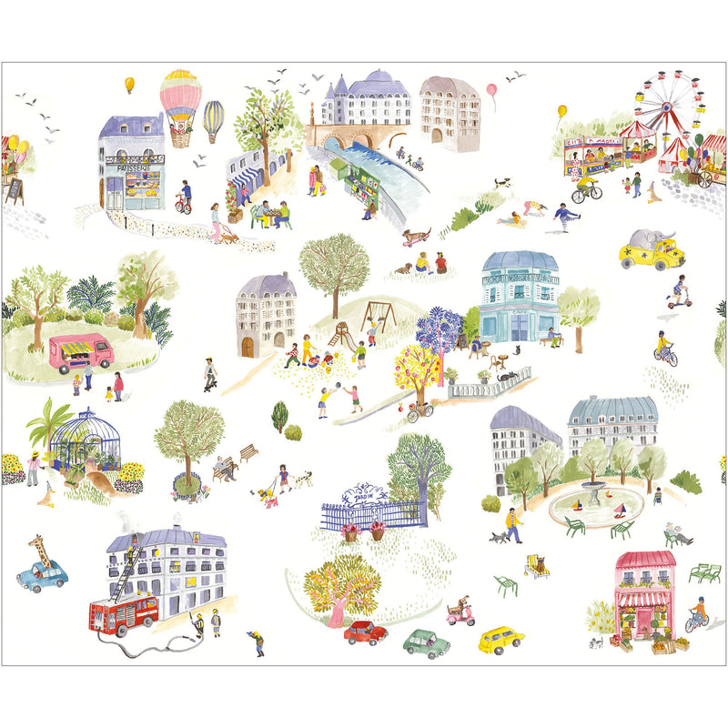 Dreaming Village Multicouleurs Happy Kids Club Mural by Caselio (300x250cm)
