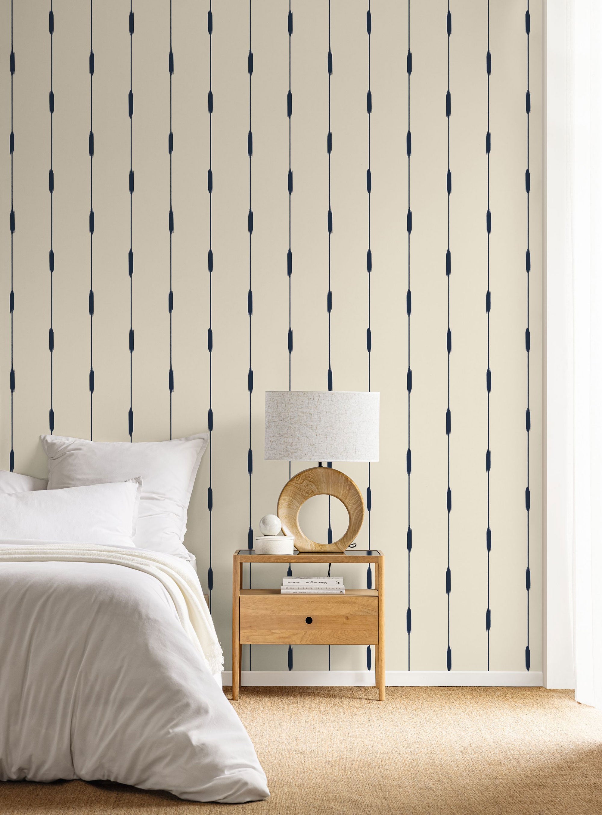 BLS107776010 Ikara Bleu Nuit Wallpaper by Caselio