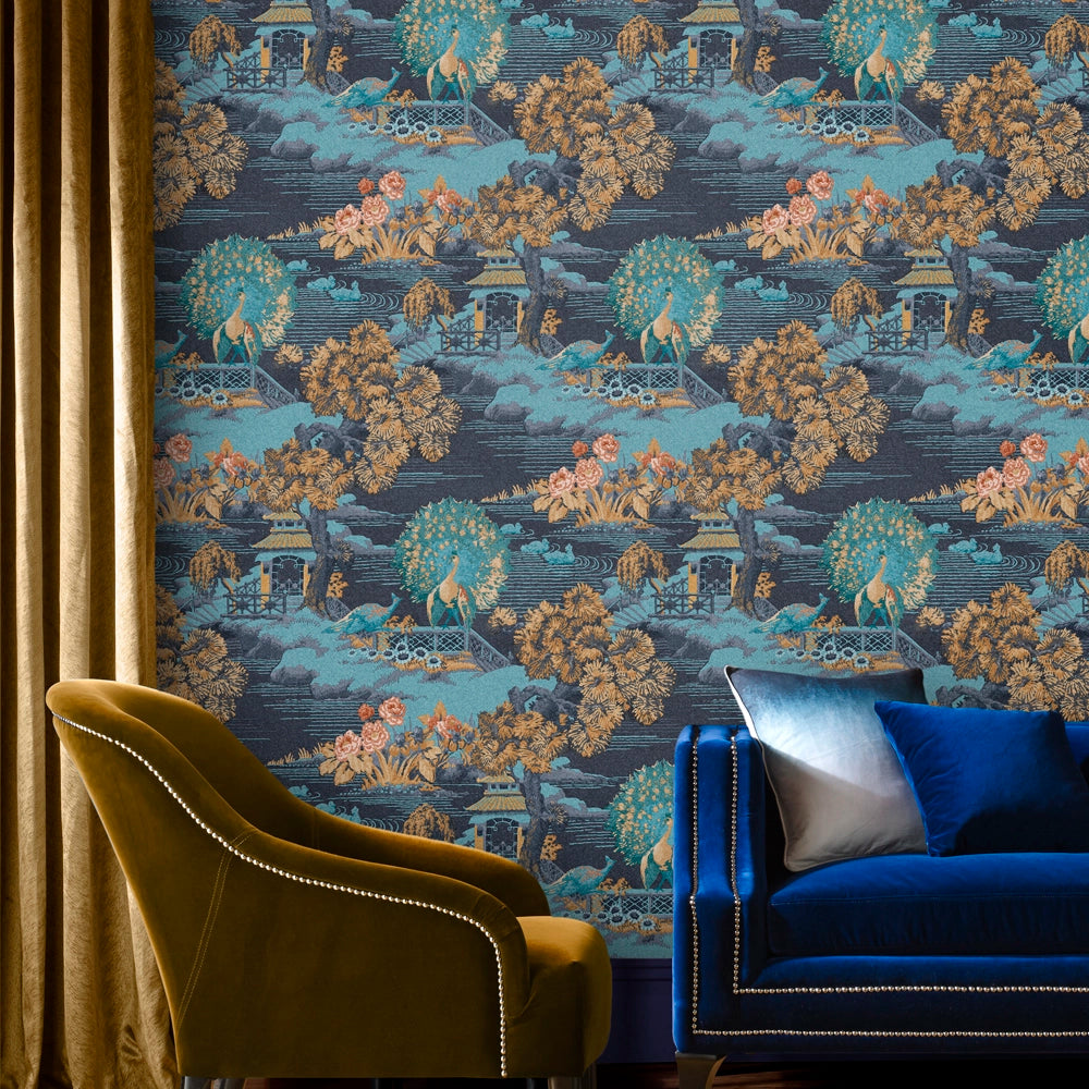 107882 Edo Toile Imperial Wallpaper by Graham and Brown