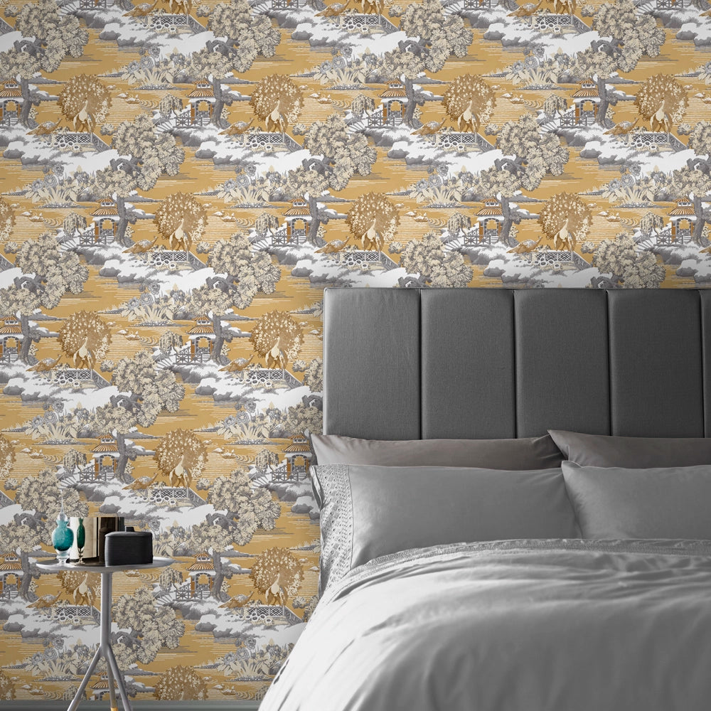 107885 Edo Toile Imperial Wallpaper by Graham and Brown