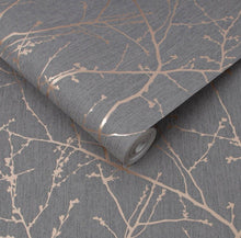 108612 Innocence Charcoal and Copper Superfresco Easy Wallpaper by Graham & Brown