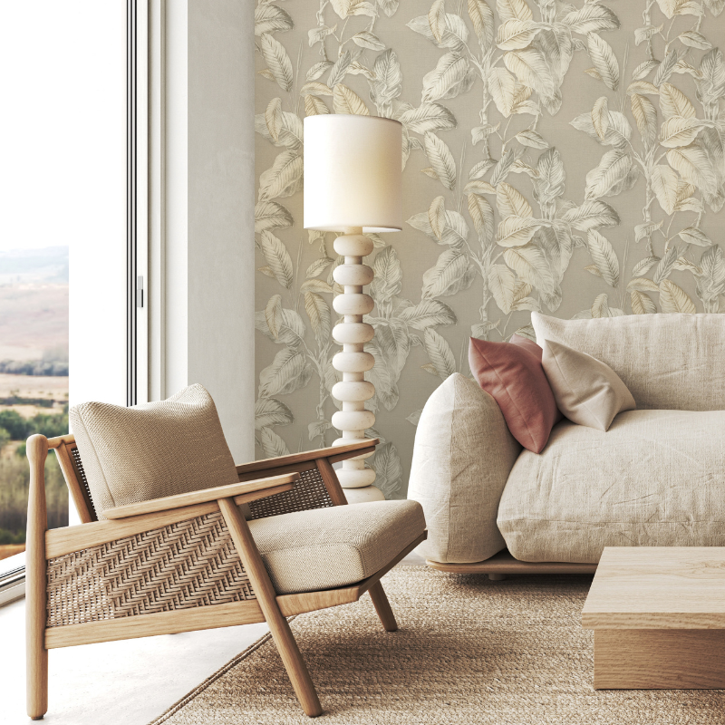 571455 Boho Palm Neutral Wallpaper by Rasch