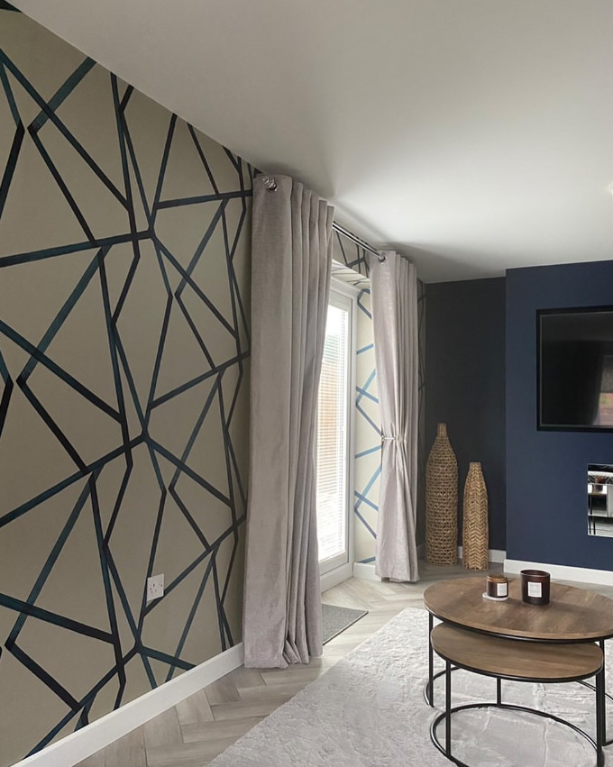 110887 Sumi Linen and Indigo Momentum 3 Wallpaper by Harlequin