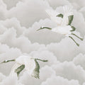 Cranes in Flight Platinum Wallpaper by Harlequin