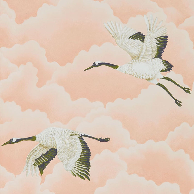 111232 Cranes in Flight Palmetto Wallpaper by Harlequin