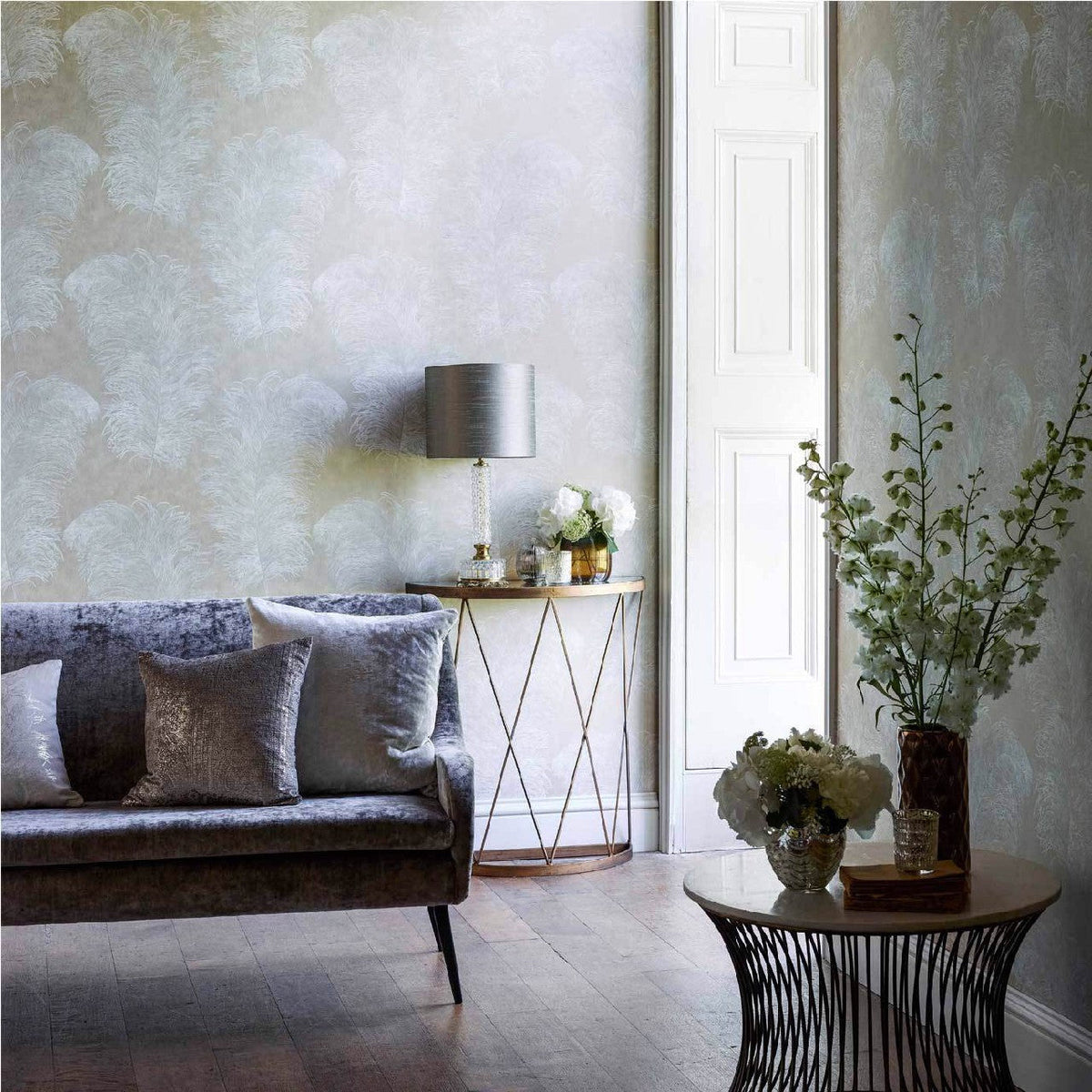 Operetta Palmetto Wallpaper by Harlequin