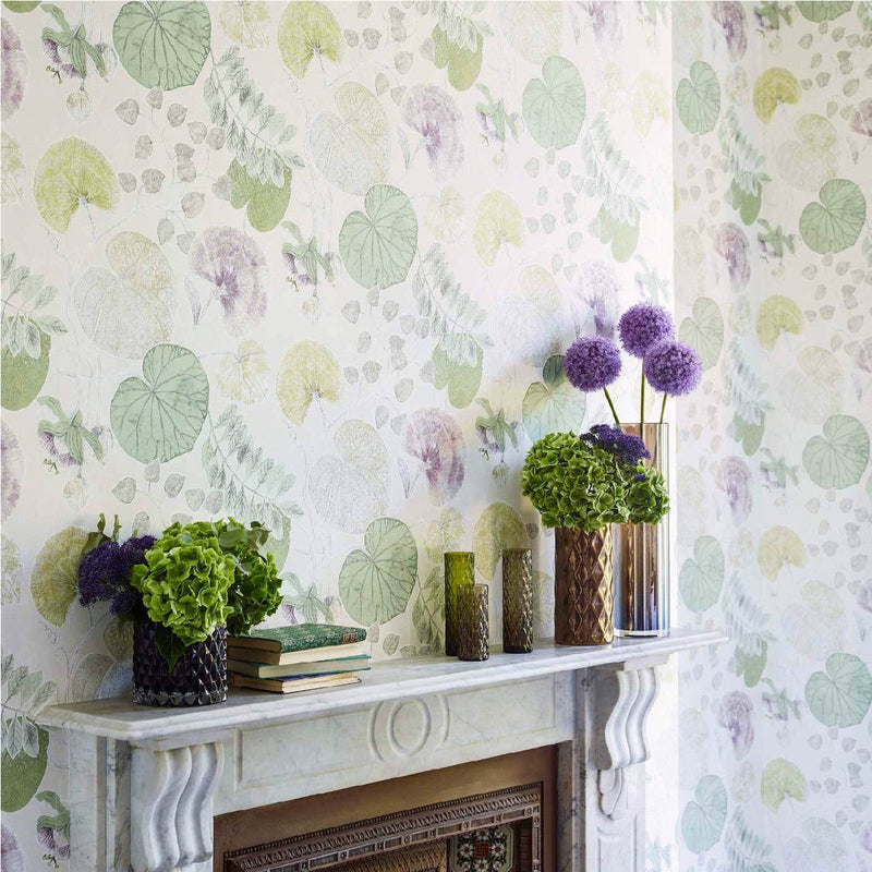 Dardanella Purity Ink and Chartreuse Wallpaper by Harlequin