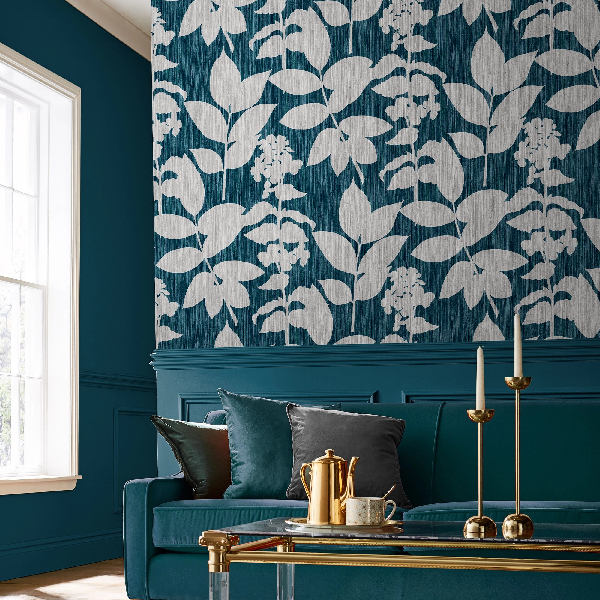 111723 Aspen Teal Explorer Wallpaper by Graham and Brown
