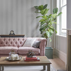 113338 Lille Pearlescent Stripe Wallpaper by Laura Ashley