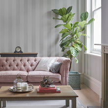 113338 Lille Pearlescent Stripe Wallpaper by Laura Ashley