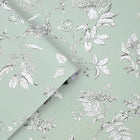 113345 Elderwood Duck Egg Wallpaper by Laura Ashley