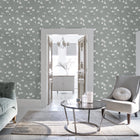 113354 Little Magnolia Slate Wallpaper by Laura Ashley