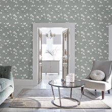 113354 Little Magnolia Slate Wallpaper by Laura Ashley