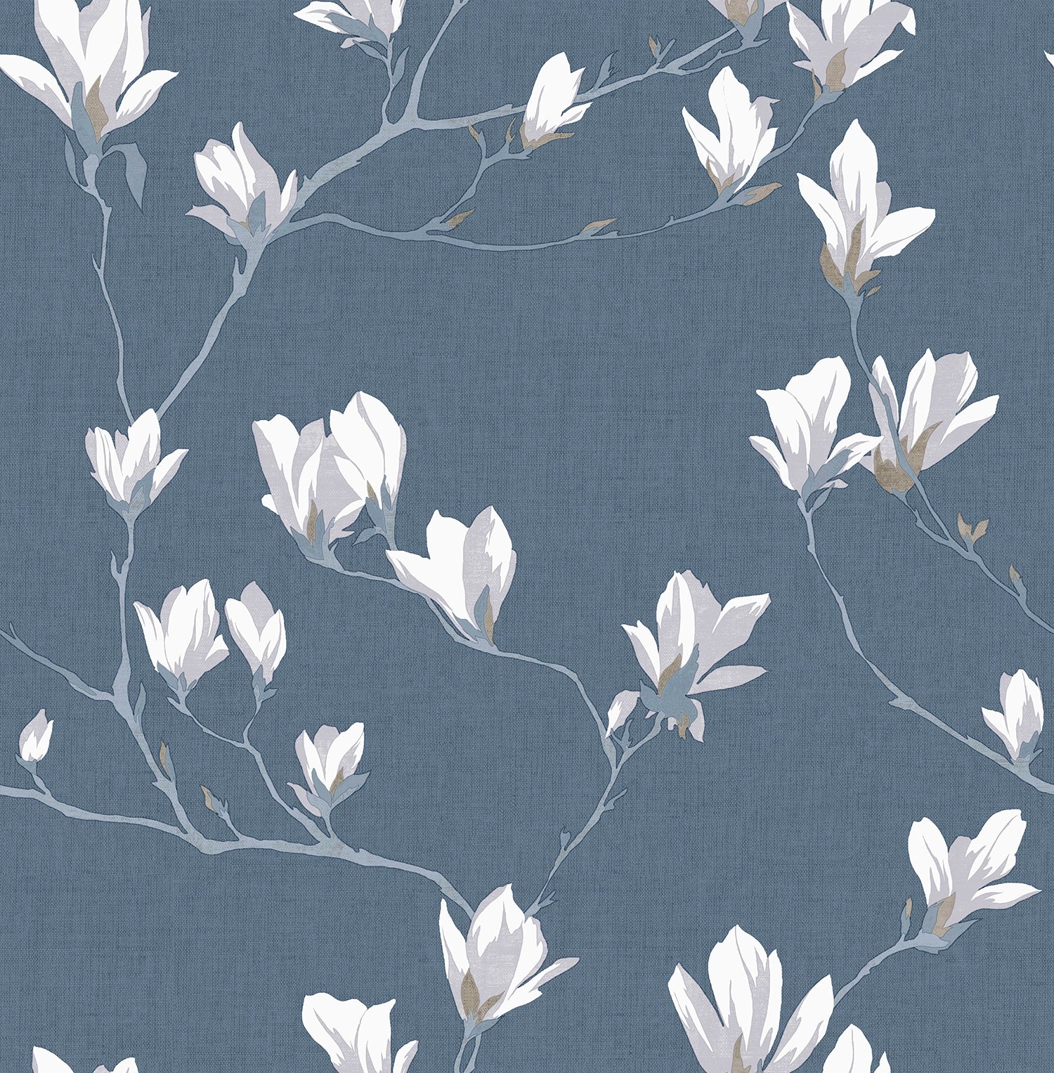 113355 Little Magnolia Dusky Seaspray Wallpaper by Laura Ashley
