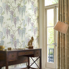 113356 Wisteria Garden Pale Iris Wallpaper by Laura Ashley