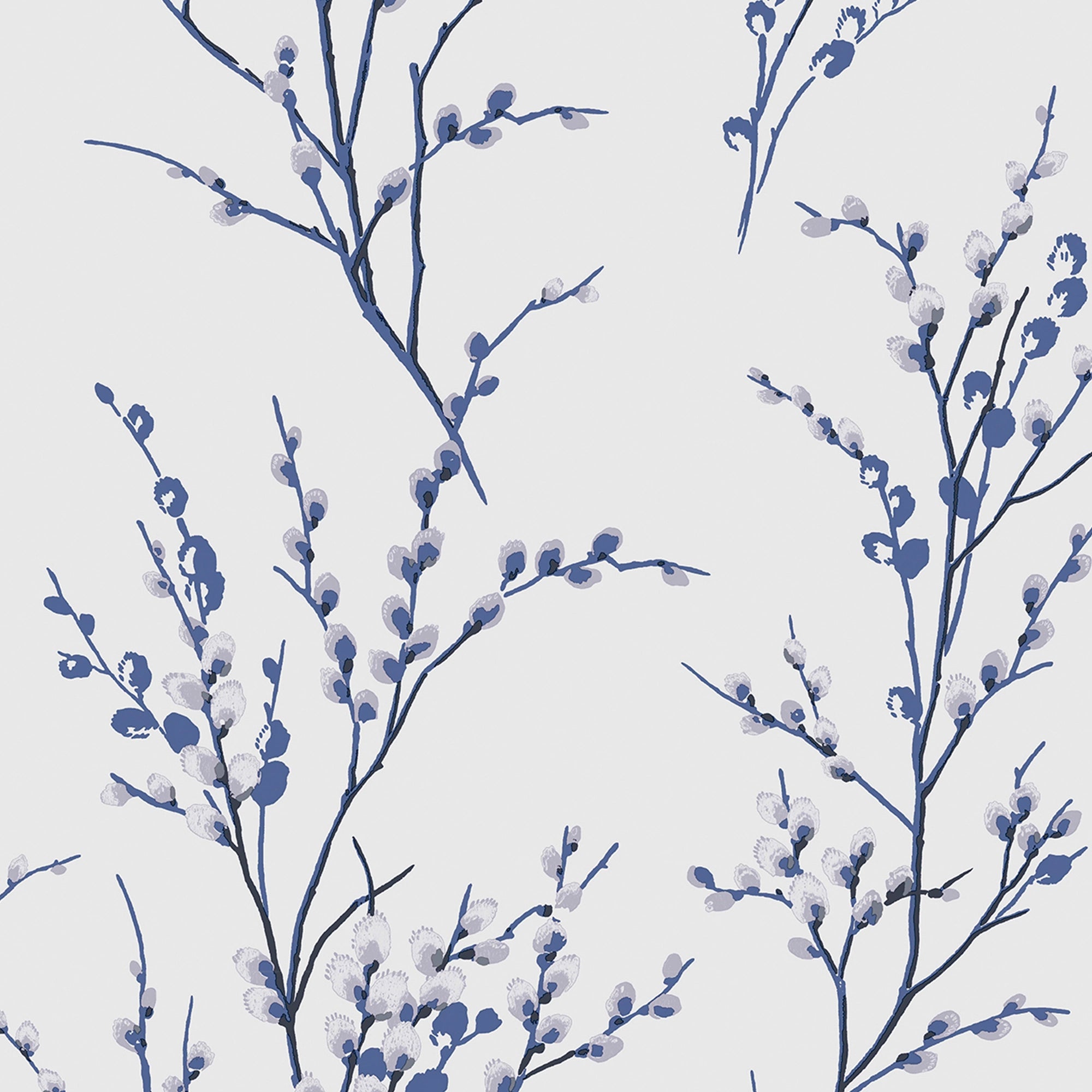 113360 Pussy Willow Midnight Wallpaper by Laura Ashley