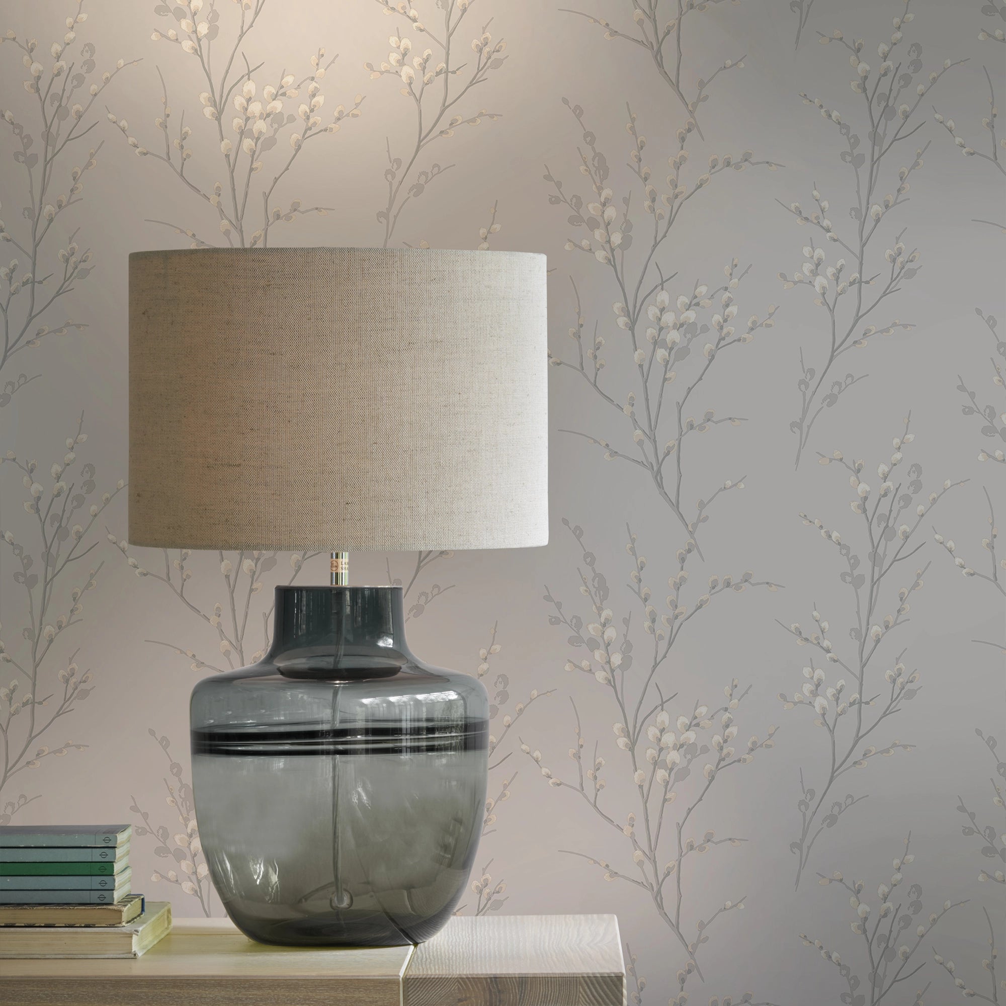 113361 Pussy Willow Dove Grey Wallpaper by Laura Ashley
