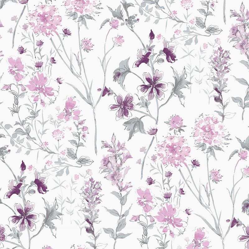 113362 Wild Meadow Iris Wallpaper by Laura Ashley