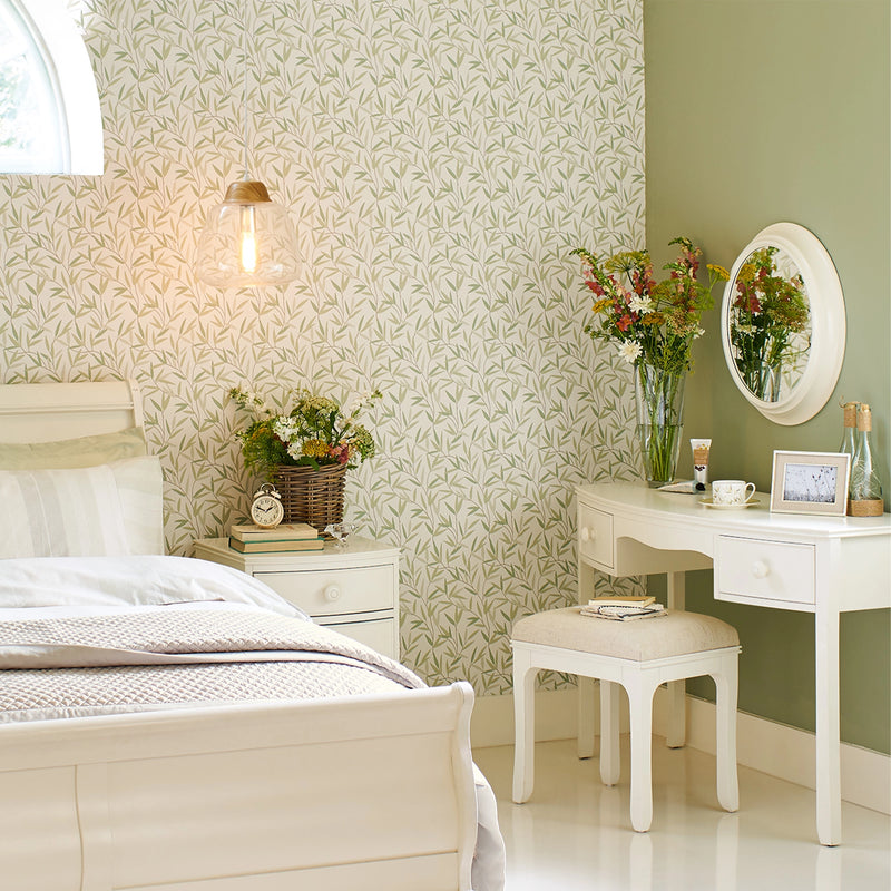 113364 Willow Leaf Hedgerow Wallpaper by Laura Ashley