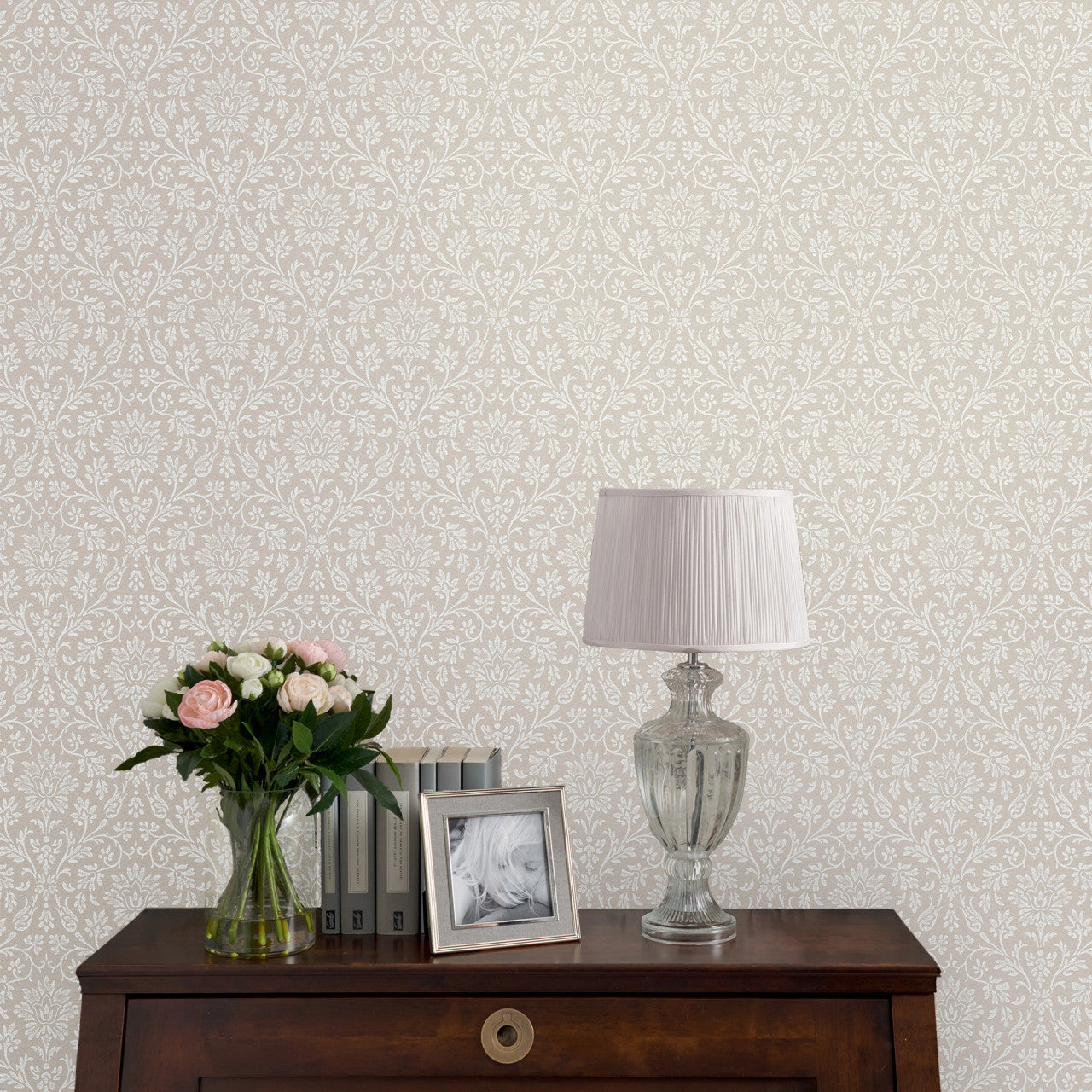 113369 Annecy Dove Grey Wallpaper by Laura Ashley